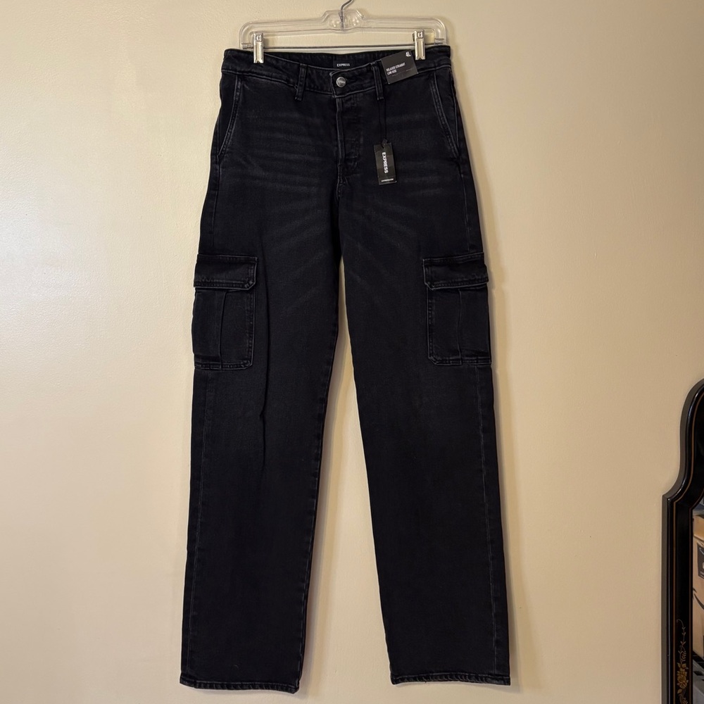 Express Relaxed Straight Low Rise Jeans